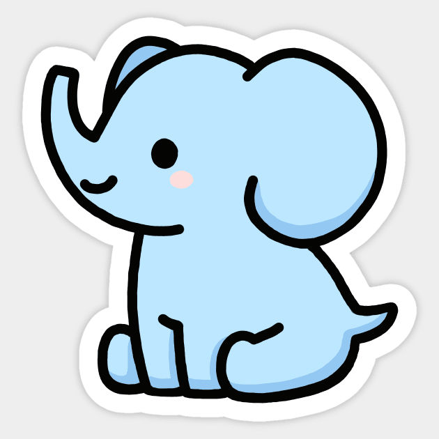 Elephant Sticker by littlemandyart